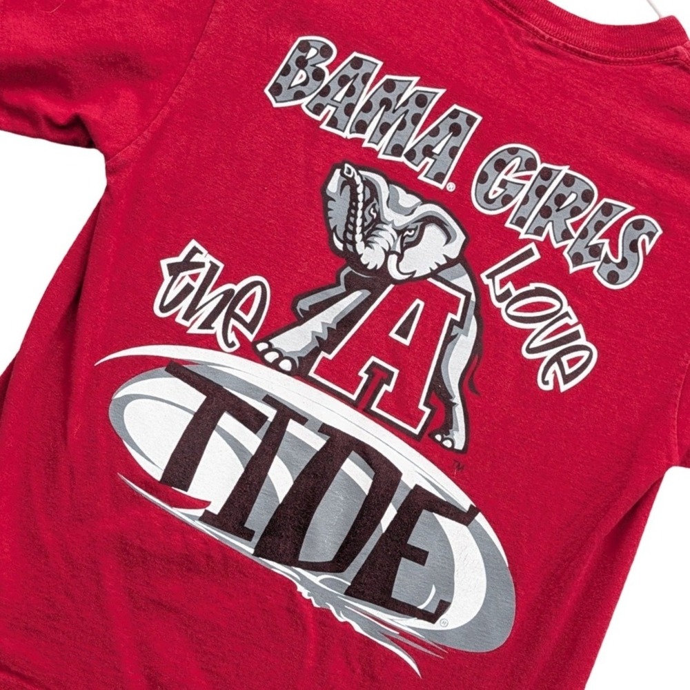 Delta Alabama Crimson Tide‎ T-Shirt Bama Girls Love Red Youth Small Sport